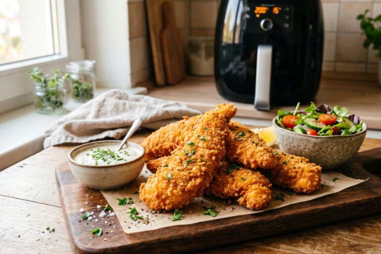 recette Poulet pané et frit au airfryer