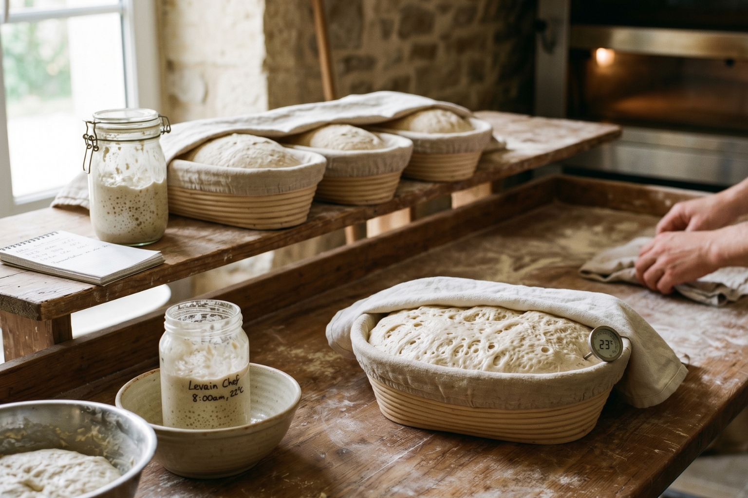 Temps de fermentation pain au levain