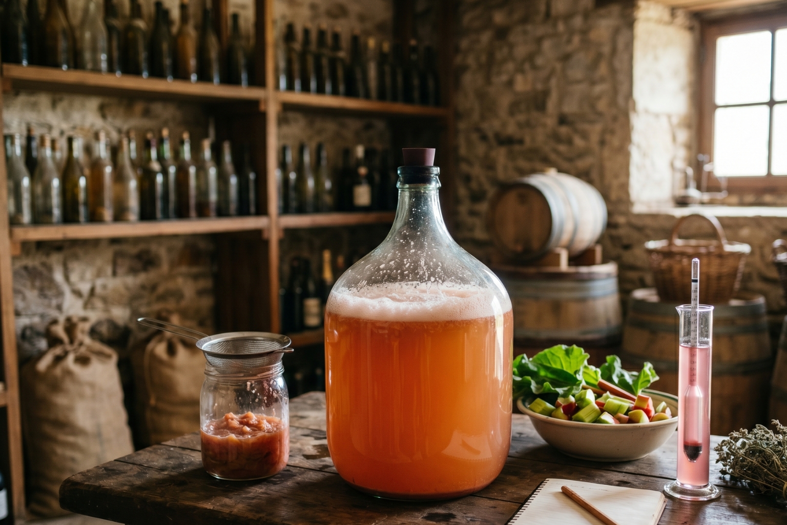 Temps de fermentation vin de rhubarbe