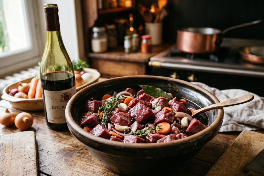 Temps de marinade boeuf bourguignon