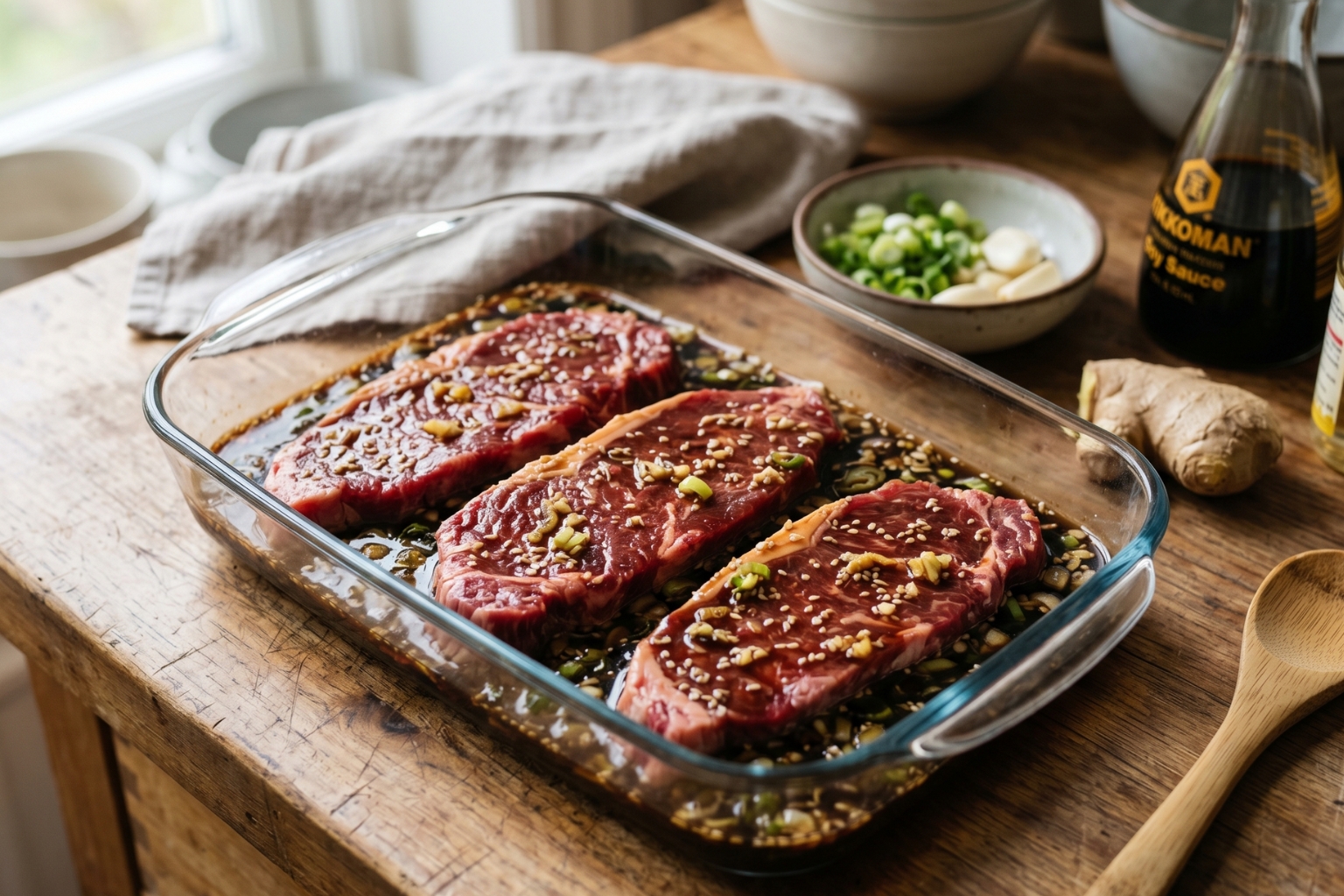 Temps marinade tataki de bœuf